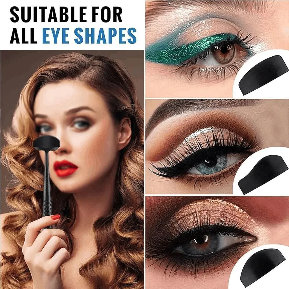 6-In-1 Silicone Printing Tool Eyeshadow Shaper Stencil Eye Makeup Stamp NEW